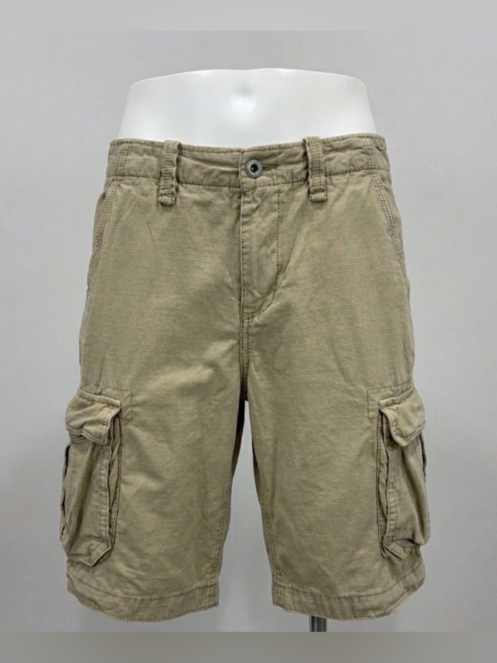 American Eagle Longboard Cargo Shorts Tan Ripstop 30